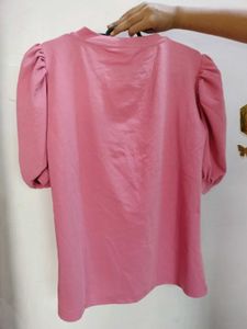 Pink Puff Sleeve Top