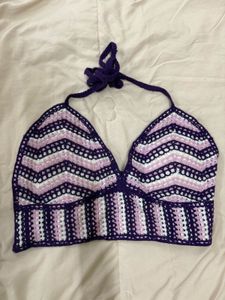 Crochet Halter Bikini Top