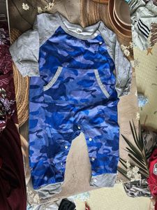 Blue Camo Baby Jumpsuit