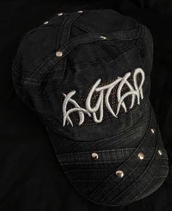 Embroidered studded Cap