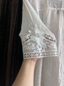 White Pearl Embellished Kurta