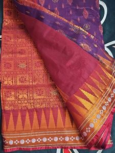 Elegant Purple Handloom Saree