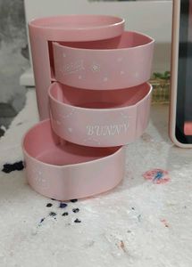 Cute Pink Swivel Makeup Organizer