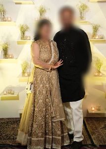 Elegant Embroidered Ethnic Gown with bead stones