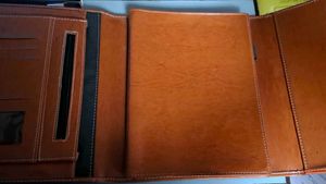 Brown leather diary