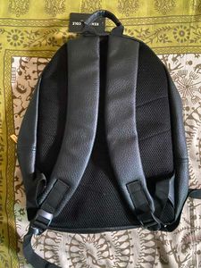 Kenneth Cole Black Faux Leather Backpack