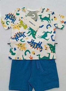 Kids Set Half Pant And Tees.