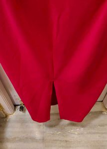 Vibrant Red Off-Shoulder Midi Dress