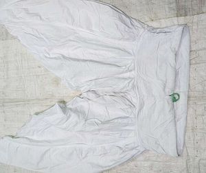 Elegant White Chikankari Kurta set with pocket