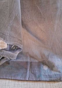 Elegant Grey Saree with Floral Embellishments
