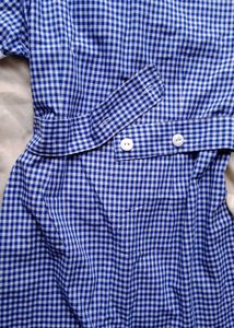 🧊Elodie Royal Blue Gingham Shirt Dress