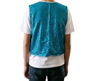 Blue Sequin Vest