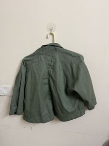 Stylish Khaki Cropped Jacket