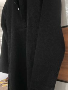 Men's Black Jacquard Kurta
