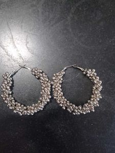 Stylish Beaded Hoop Earrings