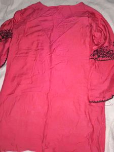 short kurti embroidered