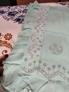 Sky Blue party wear Saree