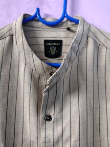 rarerabbit Men's Striped Casual Shirt