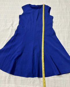 Royal Blue Fit &amp; Flare Elegant Dress