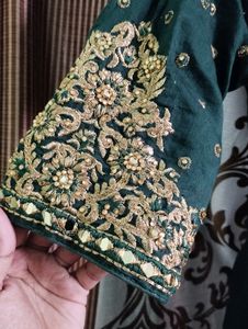 Designer Gown With Heavy Work &amp; Dupatta