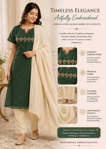 💚 SALE 2DAY💚Rich Zardozi festive Kurta set