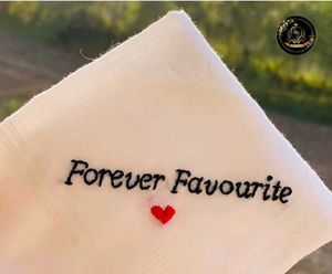 Customise Name and any words Embroidery Handkerchi