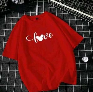 Red "Love" Mickey Mouse T-Shirt