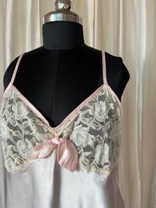 Soft blush pink satin cami