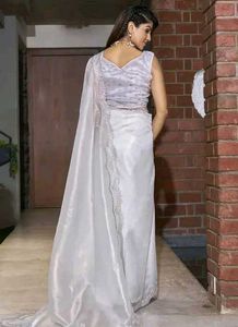 Elegant white beautiful saare for you only