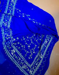 Royal Blue Heavy Sequins Party Wear on o