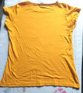 Zudio Women Yellow Cotton 💛  Tshirt