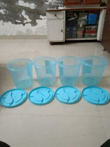 Set of 4 Blue Storage Containers