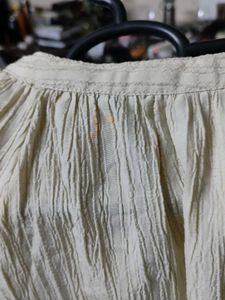 Beige Textured V-Neck Blouse
