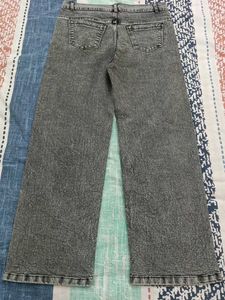 grey straight fit Denim Jeans