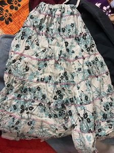 Floral Print embroidery mini skirt