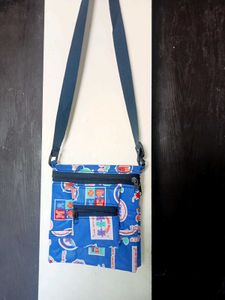 Blue Print Crossbody Bag