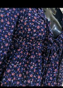 Floral Tie-Front Peplum Top