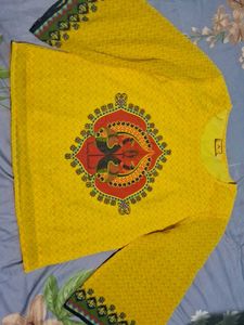 Yellow Printed Top