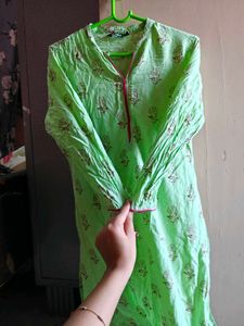 Light Green Printed Kurta