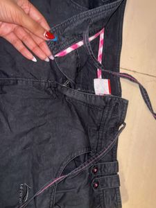 Black Cargo skirt