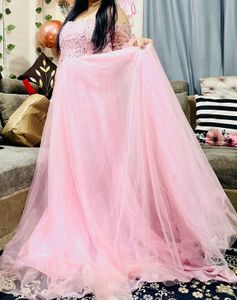 beautiful 😍 pink birthday Sequined Gown