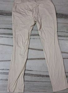 Chic Beige Straight Leg Trousers