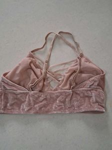 Pink Velvet Criss-Cross Bralette