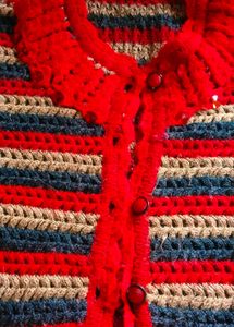 Handmade Striped Knit Cardigan no damages