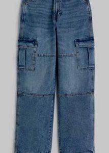 H&M Blue Wash Cargo Jeans