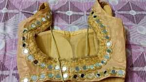 Blue Nd Orange Lehnga  With Golden Choli