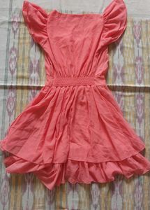 Coral Chiffon Dress