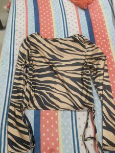 Trendy Animal Print Long Sleeve Top
