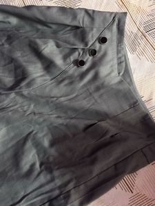 Grey Wide-Leg Pants Set