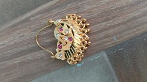 rajputi Elegant Gold Nose nath